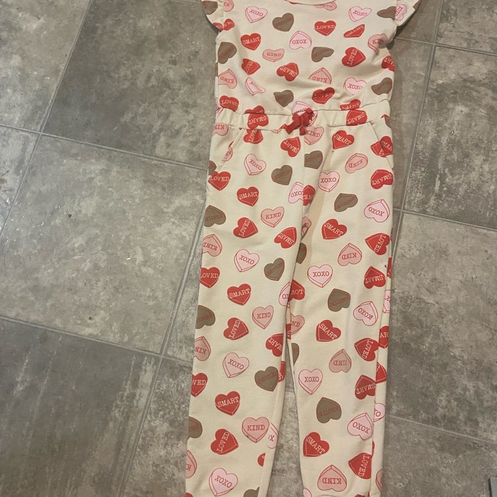 Heart Print Romper
